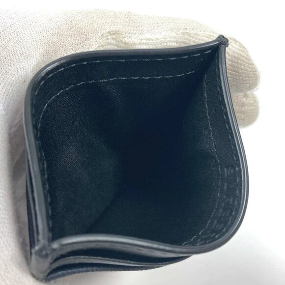 BURBERRY check Business Card Holder Pass Case Card Case Leather/PVC Navy/Black - Picture 3 of 14